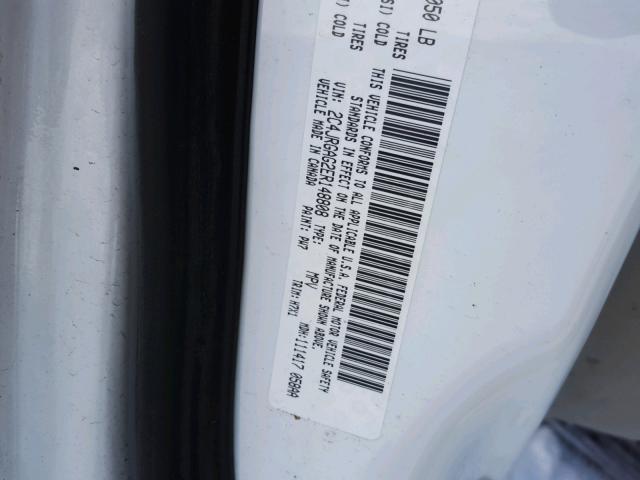 2C4JRGAG2ER148808 - 2014 RAM TRADESMAN WHITE photo 10