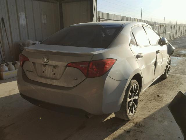 5YFBURHE6HP595438 - 2017 TOYOTA COROLLA L SILVER photo 4