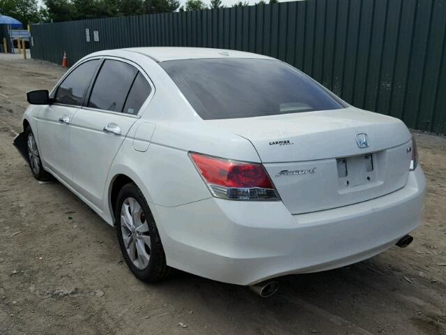 1HGCP36869A017238 - 2009 HONDA ACCORD EXL WHITE photo 3