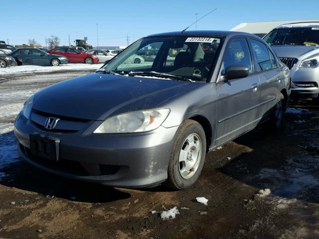 JHMES95624S011253 - 2004 HONDA CIVIC HYBR GRAY photo 2