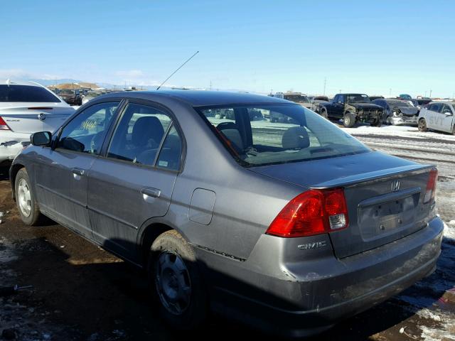 JHMES95624S011253 - 2004 HONDA CIVIC HYBR GRAY photo 3