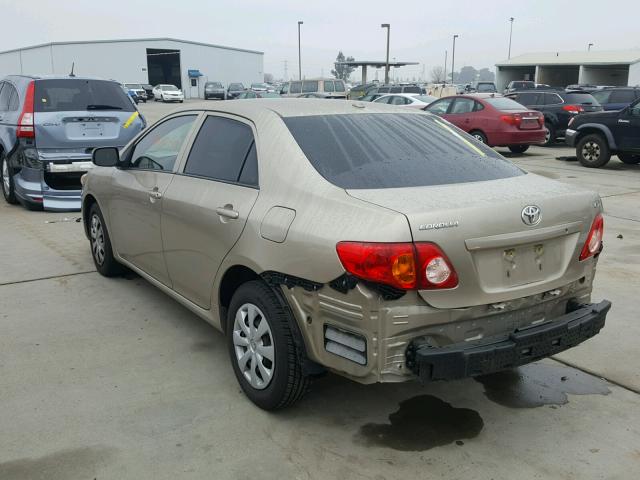 1NXBU40E29Z151777 - 2009 TOYOTA COROLLA BA GOLD photo 3