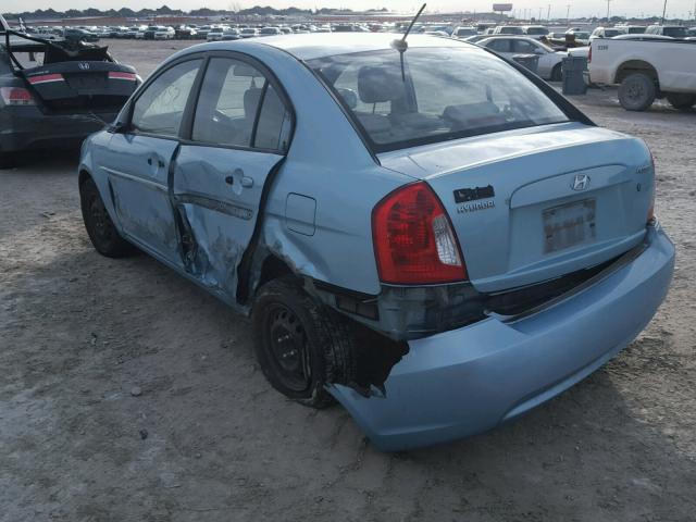 KMHCN4ACXAU482626 - 2010 HYUNDAI ACCENT GLS BLUE photo 3