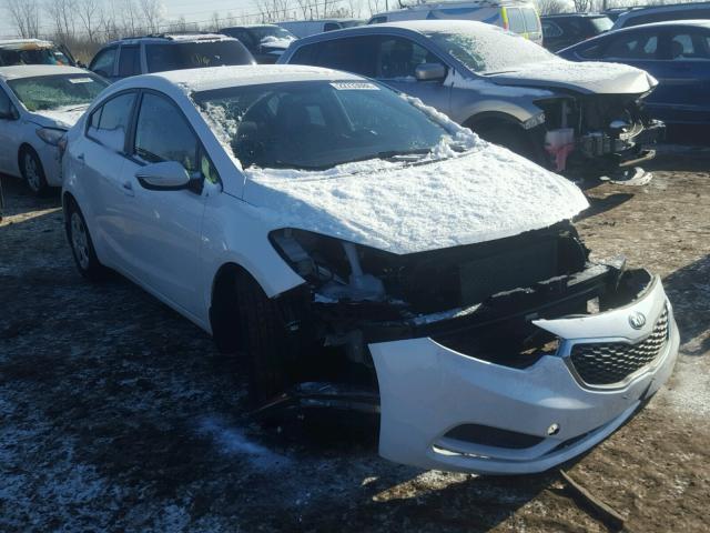 KNAFX4A65F5341306 - 2015 KIA FORTE LX WHITE photo 1