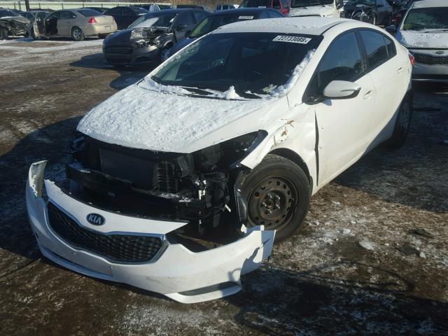 KNAFX4A65F5341306 - 2015 KIA FORTE LX WHITE photo 2