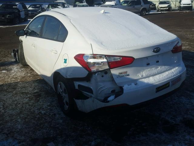 KNAFX4A65F5341306 - 2015 KIA FORTE LX WHITE photo 3