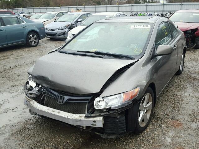 2HGFG12828H580875 - 2008 HONDA CIVIC EX GRAY photo 2