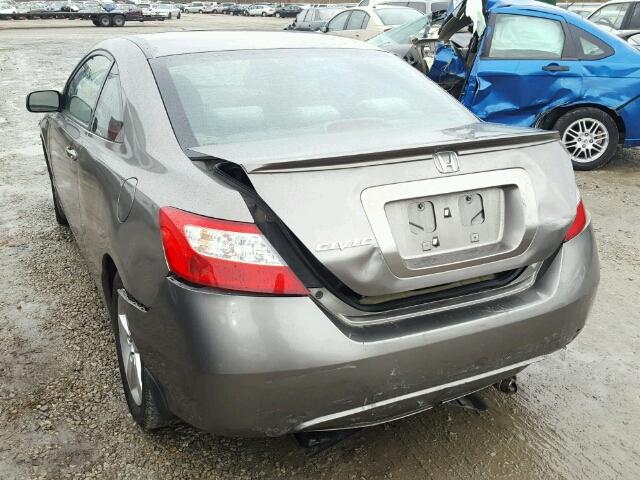 2HGFG12828H580875 - 2008 HONDA CIVIC EX GRAY photo 3