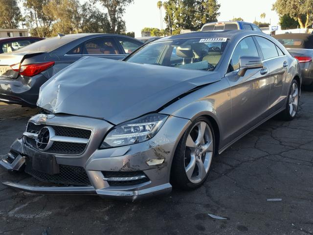 WDDLJ7DB0EA108110 - 2014 MERCEDES-BENZ CLS 550 GRAY photo 2