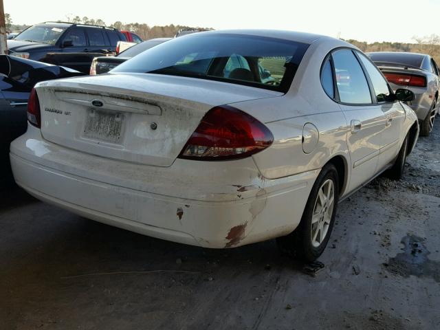 1FAFP53U56A162085 - 2006 FORD TAURUS SE WHITE photo 4