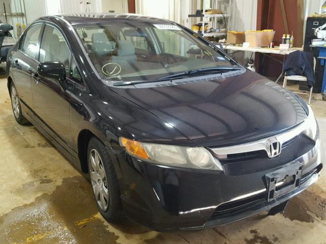 1HGFA16576L025079 - 2006 HONDA CIVIC LX BLACK photo 1