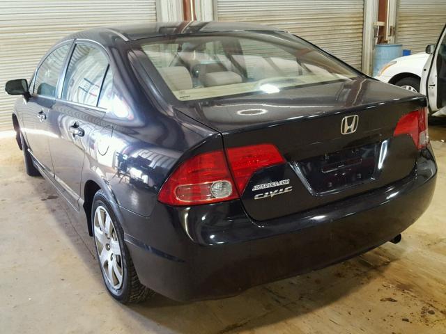 1HGFA16576L025079 - 2006 HONDA CIVIC LX BLACK photo 3