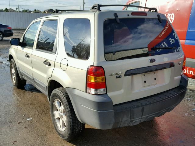 1FMYU93105KD10687 - 2005 FORD ESCAPE XLT TAN photo 3