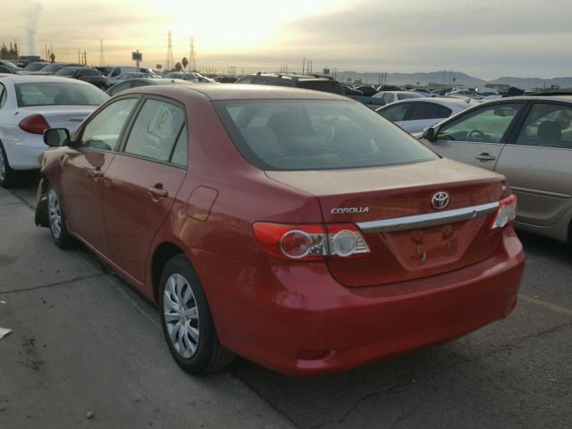 2T1BU4EE8CC803772 - 2012 TOYOTA COROLLA BA RED photo 3