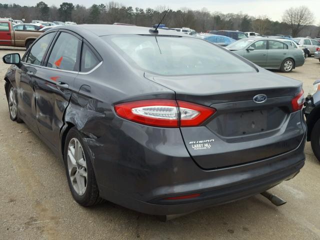 3FA6P0H71GR221825 - 2016 FORD FUSION SE GRAY photo 3