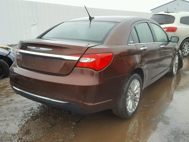 1C3CCBCBXCN176658 - 2012 CHRYSLER 200 LIMITE BROWN photo 4