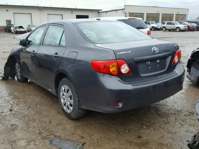 1NXBU4EE7AZ326585 - 2010 TOYOTA COROLLA BA GRAY photo 3