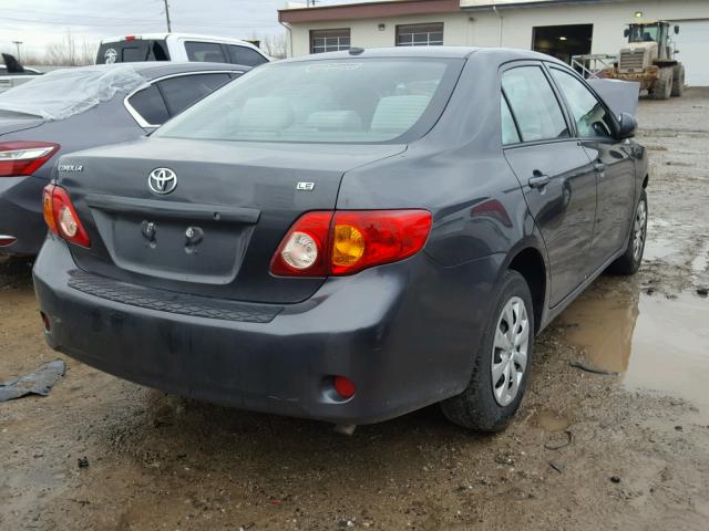 1NXBU4EE7AZ326585 - 2010 TOYOTA COROLLA BA GRAY photo 4