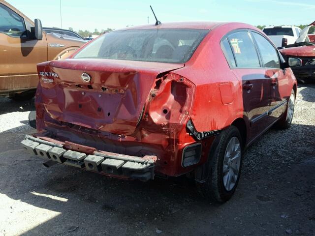 3N1AB6APXAL727442 - 2010 NISSAN SENTRA 2.0 RED photo 4