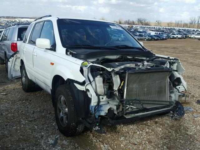 5FNYF18557B015127 - 2007 HONDA PILOT EXL WHITE photo 1