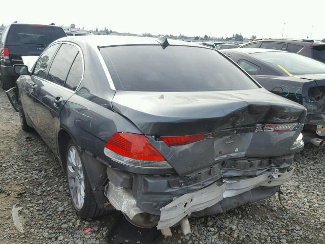 WBAGN63505DS58140 - 2005 BMW 745 LI GRAY photo 3