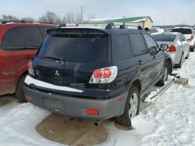 JA4LZ41G53U074852 - 2003 MITSUBISHI OUTLANDER BLACK photo 4