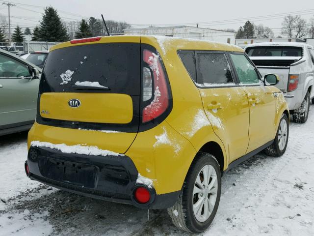 KNDJP3A50G7248973 - 2016 KIA SOUL + YELLOW photo 4