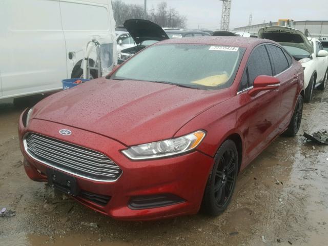 3FA6P0H73DR320755 - 2013 FORD FUSION SE RED photo 2