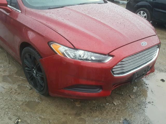 3FA6P0H73DR320755 - 2013 FORD FUSION SE RED photo 9