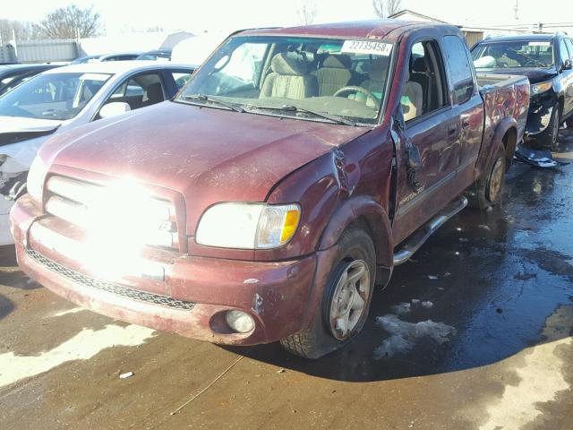 5TBRT34103S376274 - 2003 TOYOTA TUNDRA ACC MAROON photo 2