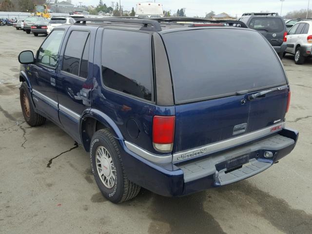 1GKDT13W7W2570691 - 1998 GMC JIMMY BLUE photo 3