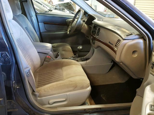 2G1WH55K519145304 - 2001 CHEVROLET IMPALA LS BLUE photo 5