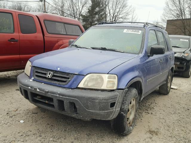 JHLRD18481C049619 - 2001 HONDA CR-V LX BLUE photo 2