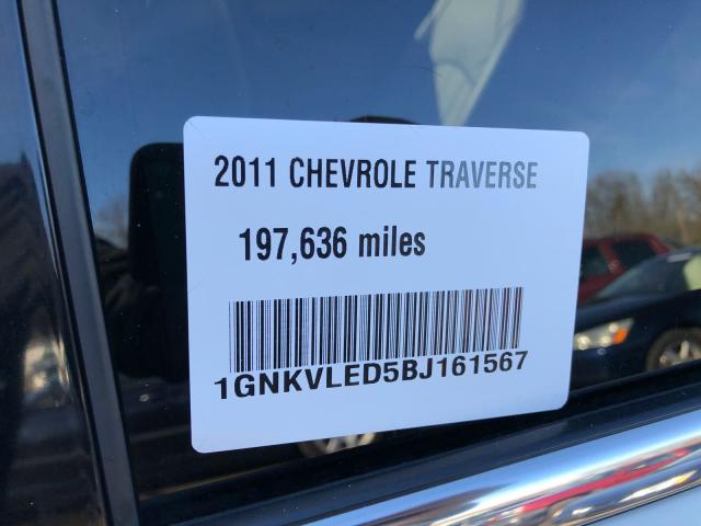 1GNKVLED5BJ161567 - 2011 CHEVROLET TRAVERSE L WHITE photo 10