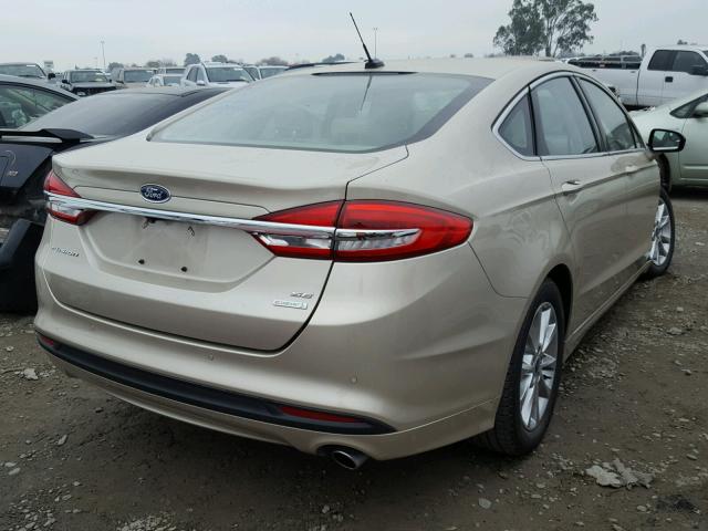 3FA6P0HD0HR215926 - 2017 FORD FUSION SE GOLD photo 4