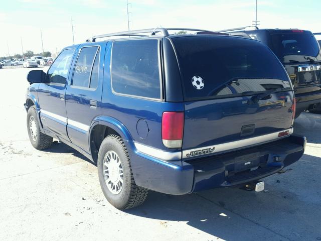 1GKDT13W112182302 - 2001 GMC JIMMY BLUE photo 3