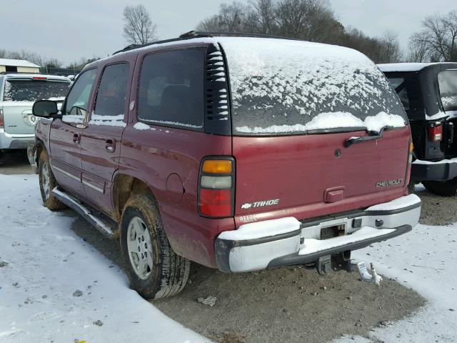 1GNEK13Z14J192066 - 2004 CHEVROLET TAHOE K150 RED photo 3