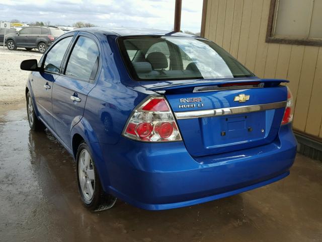 KL1TG56688B123263 - 2008 CHEVROLET AVEO LT BLUE photo 3