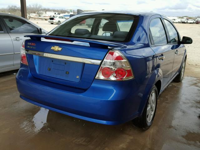 KL1TG56688B123263 - 2008 CHEVROLET AVEO LT BLUE photo 4