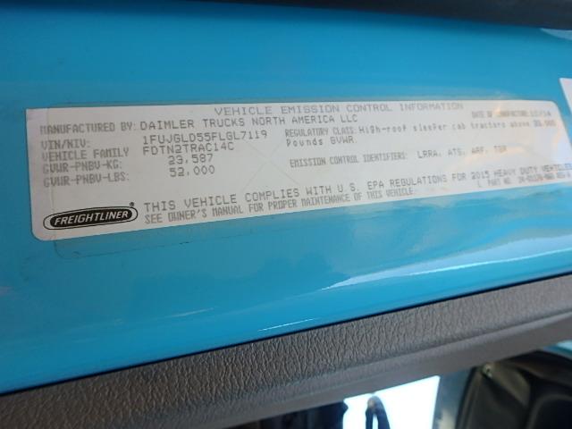 1FUJGLD55FLGL7119 - 2015 FREIGHTLINER CASCADIA 1 BLUE photo 10