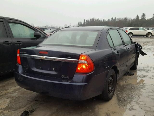 1G1ZS51F06F202160 - 2006 CHEVROLET MALIBU LS BLUE photo 4