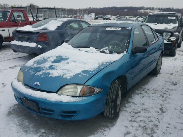 1G1JF5243Y7152186 - 2000 CHEVROLET CAVALIER L TEAL photo 2