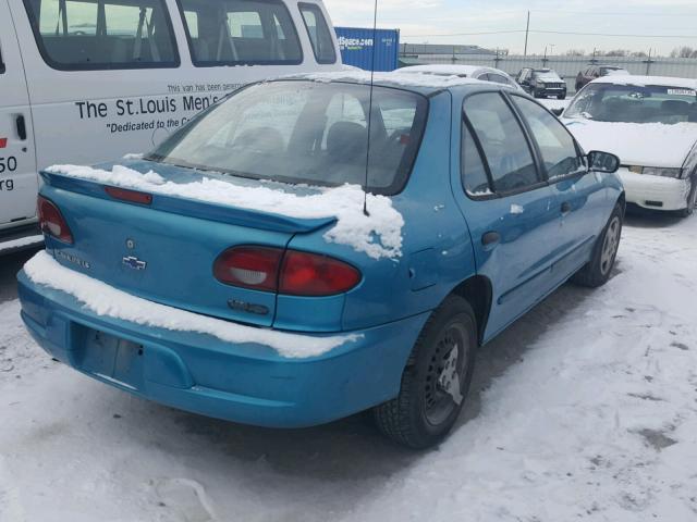 1G1JF5243Y7152186 - 2000 CHEVROLET CAVALIER L TEAL photo 4