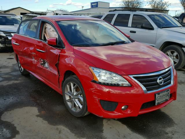 3N1AB7AP5FY284343 - 2015 NISSAN SENTRA S RED photo 1