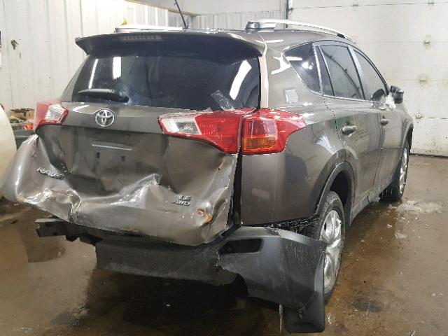 JTMBFREV2FD165310 - 2015 TOYOTA RAV4 LE GRAY photo 4