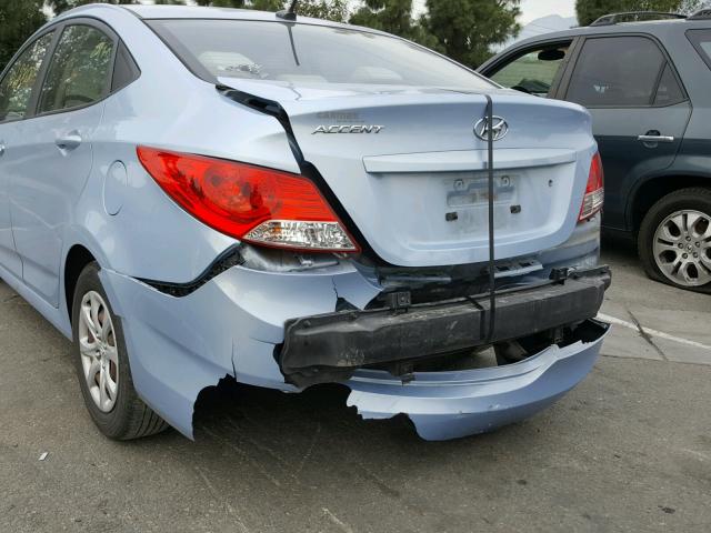 KMHCT4AE0DU422012 - 2013 HYUNDAI ACCENT GLS BLUE photo 9