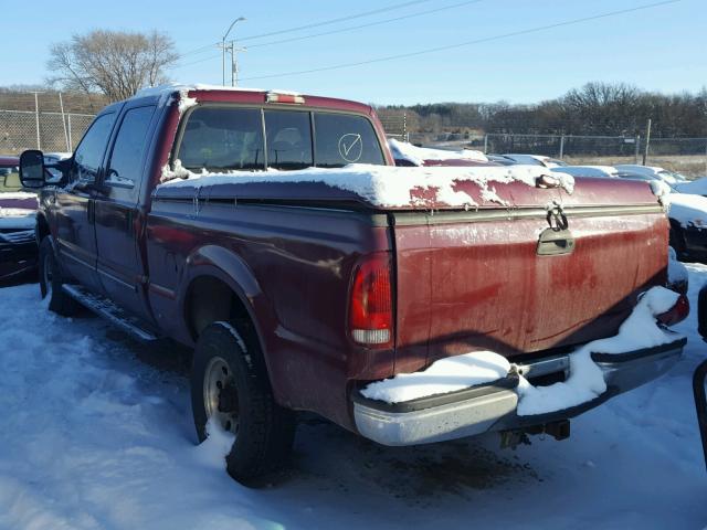 1FTNW21F7YEB45828 - 2000 FORD F250 SUPER BURGUNDY photo 3