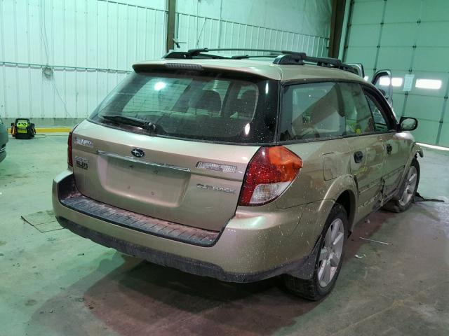 4S4BP61CX87340786 - 2008 SUBARU OUTBACK 2. GOLD photo 4