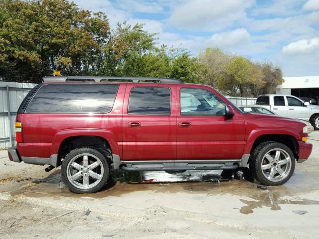 3GNFK16ZX4G180676 - 2004 CHEVROLET SUBURBAN K MAROON photo 9