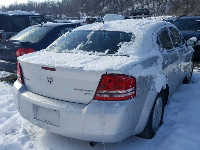 1B3CC4FB3AN215057 - 2010 DODGE AVENGER SX SILVER photo 4